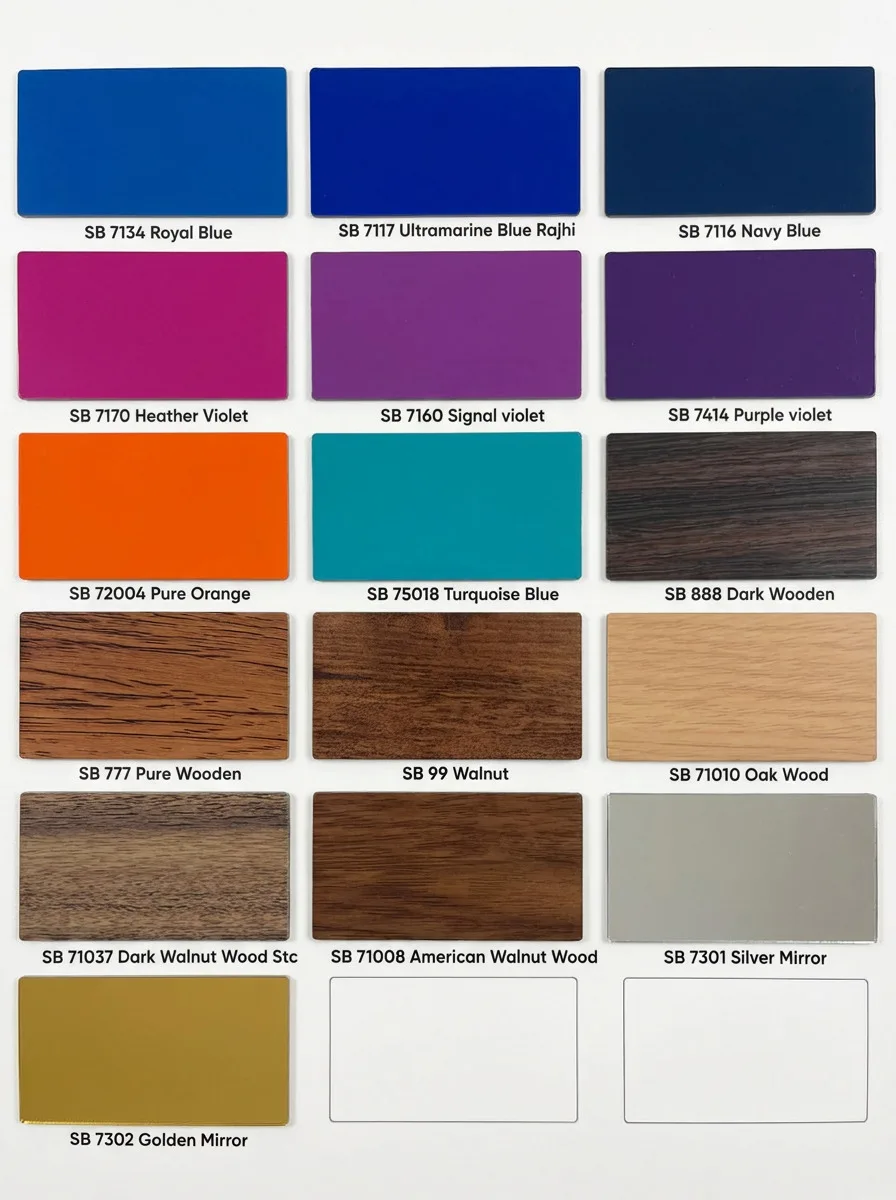 RAL colour sample sheet, page two